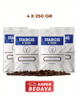 STARGIS Brezilya 4x250 1,000 .Gr Çekirdek Kahve